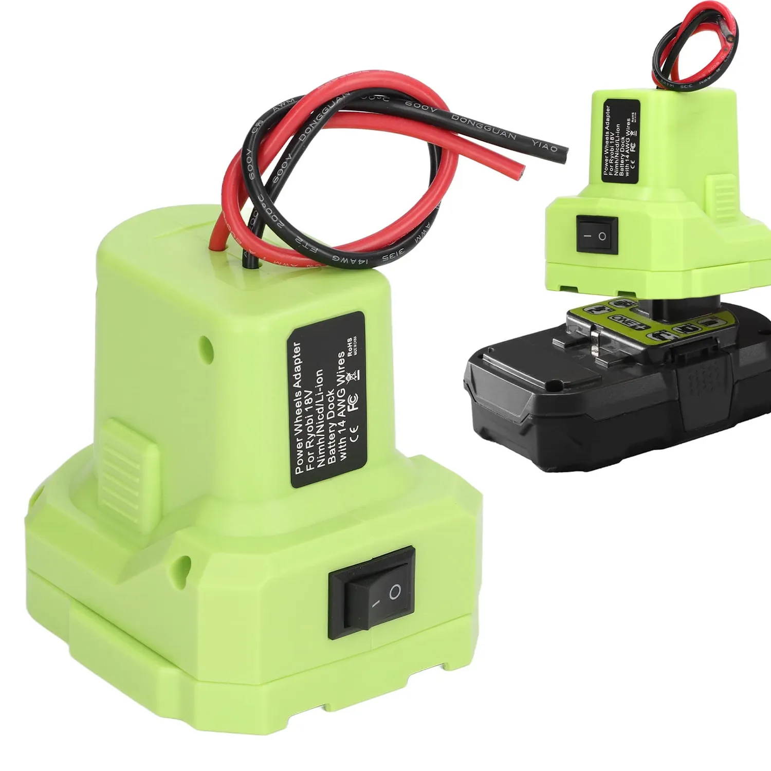 Garosa adaptateur batterie 18V One+ sortie fils 14AWG 200mm