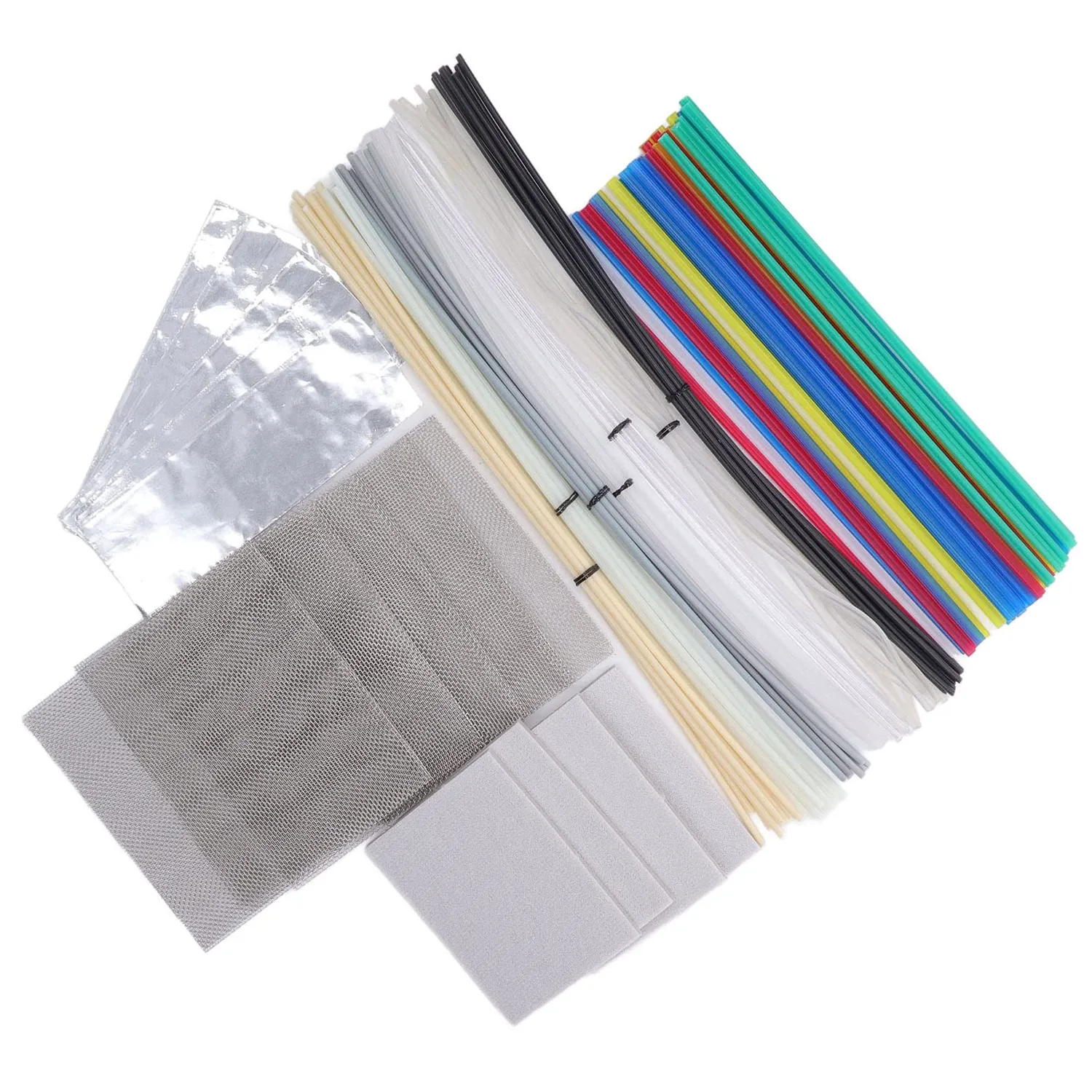 Garosa Kit baguettes soudure plastique 106 pièces 7 types