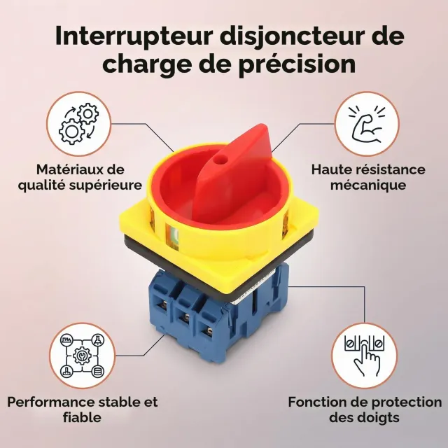 Garosa interrupteur à came 25 A triphasé 3 pôles