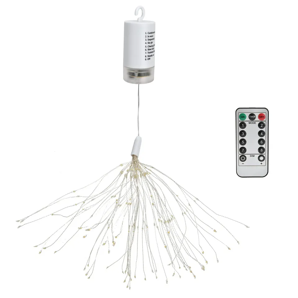 Garosa Guirlande LED feu d'artifice 180 LED télécommande
