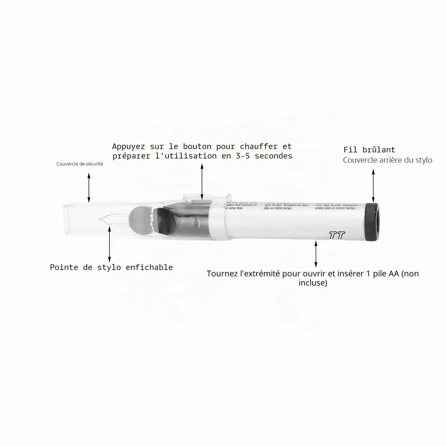 Garosa stylo brûleur à fil portable pour gravure au tungstène