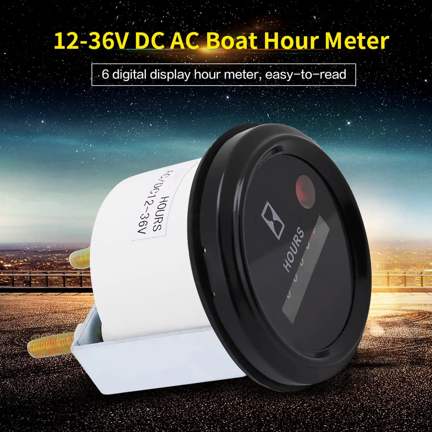 Garosa compteur horaire quartz AC/DC 12–36 V à 6 chiffres