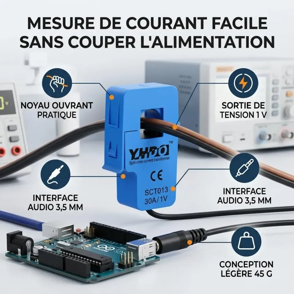 Garosa SCT013-030 transformateur de courant 30 A à noyau ouvrant