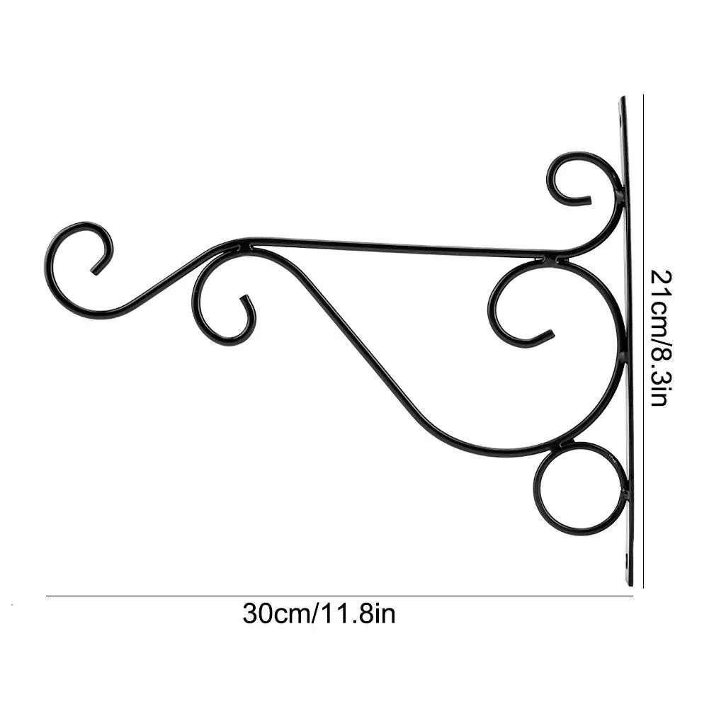 Garosa Support mural pour jardinière en fer noir 30 × 21 cm