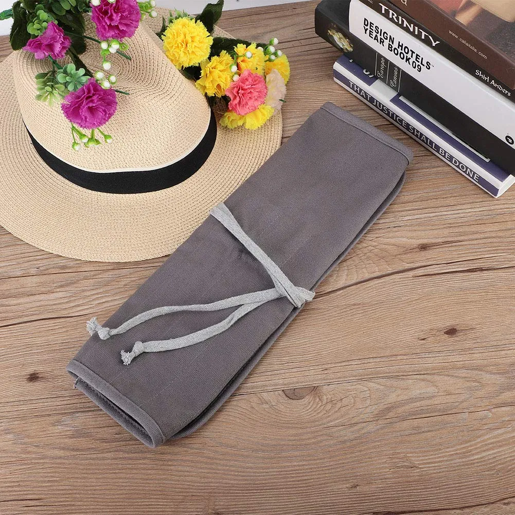 Garosa 38x38cm trousse pinceaux enroulable toile grise