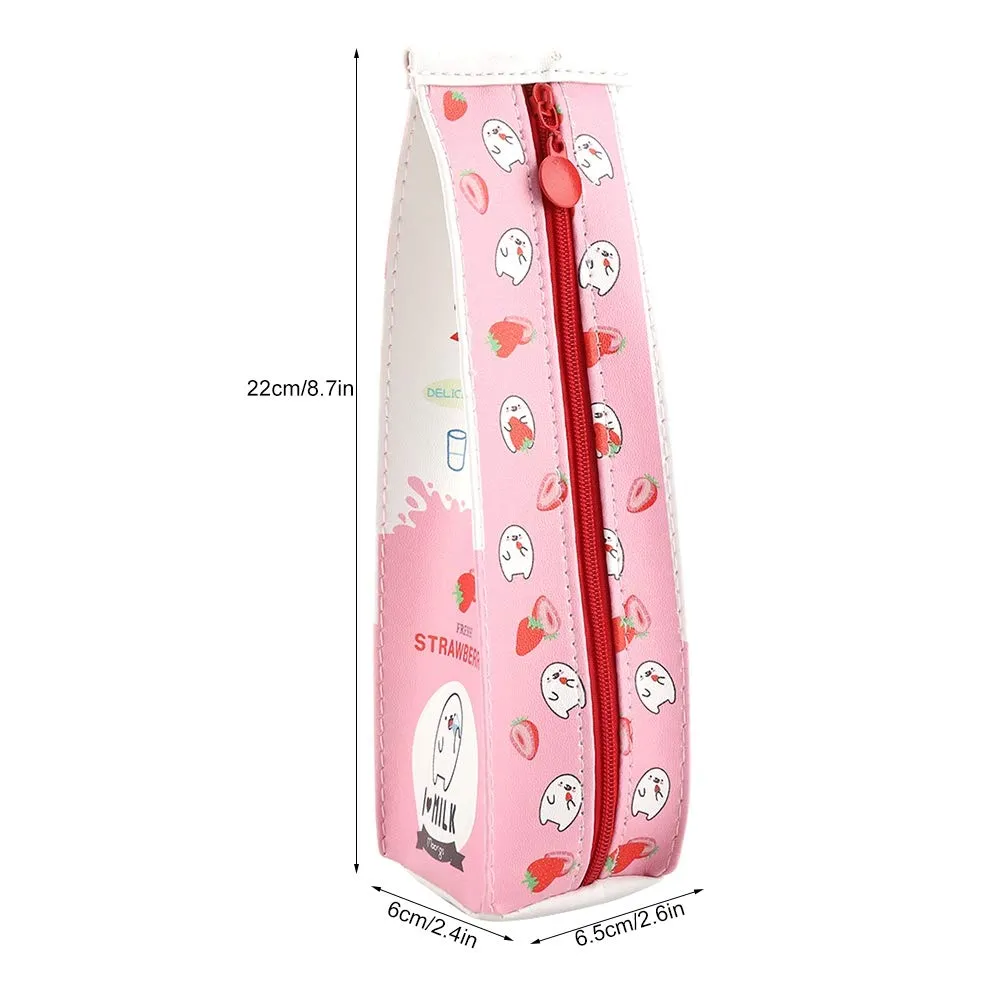 Garosa trousse à crayons 22 × 6,5 × 6 cm rose en PU