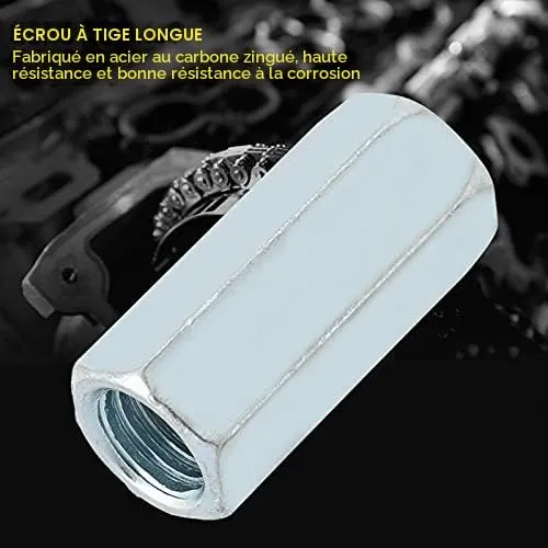 Garosa Écrous allongés M12 x 40 mm, lot de 5 en acier galvanisé