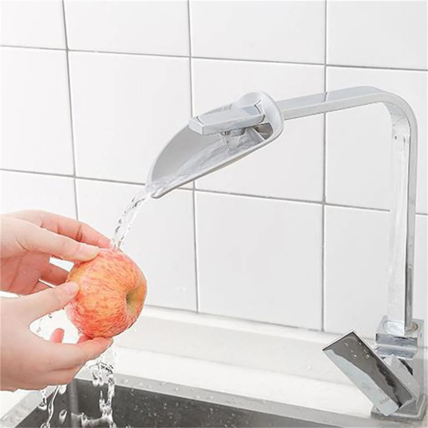 Garosa rallonge robinet silicone gris lavage mains enfant