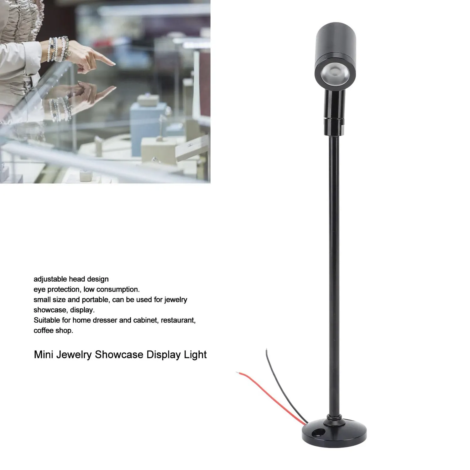 Garosa mini spot LED 12 V lumière neutre noir