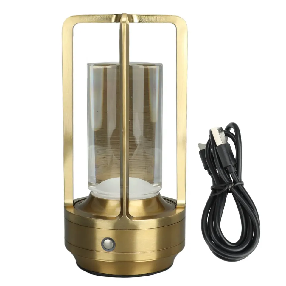 Garosa lampe de table LED tactile sans fil 3 couleurs cristal