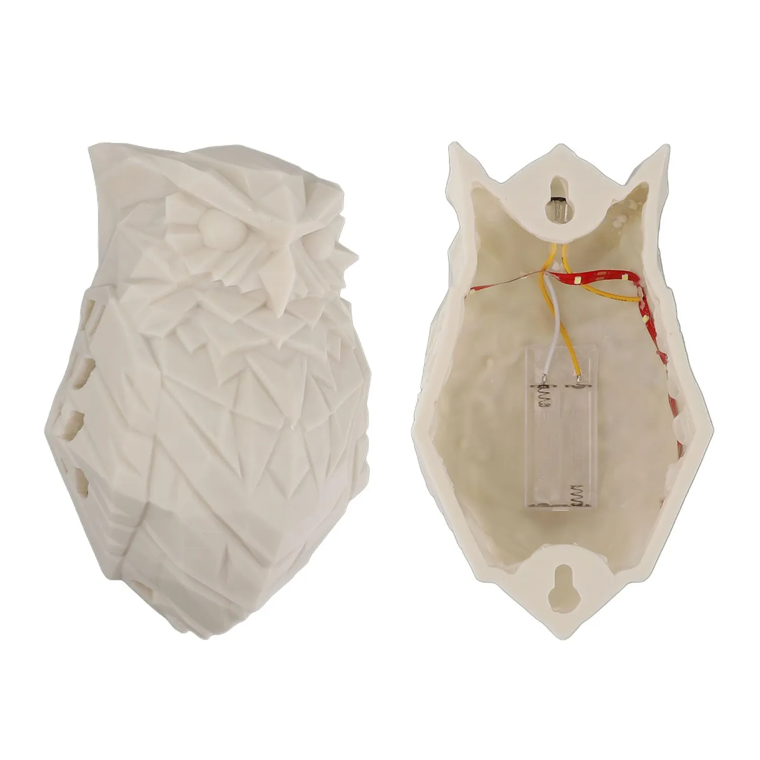 Garosa applique murale LED hibou blanc chaud piles