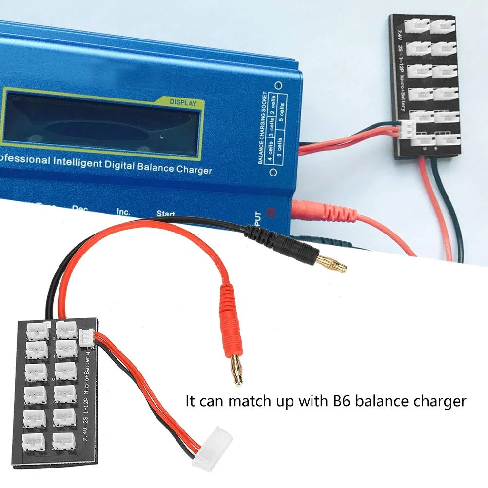 Garosa 7,4V 2S 12S carte parallèle LiPo JST PH B6
