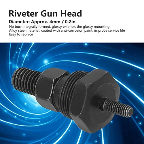 Garosa Tête de pistolet à riveter M4 en acier allié