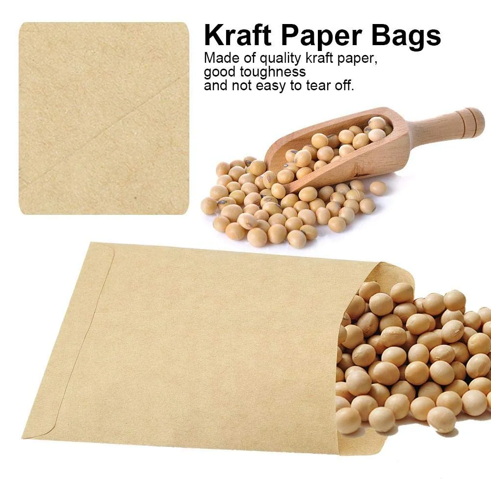 Garosa sachets à graines kraft 9 × 13 cm lot de 100