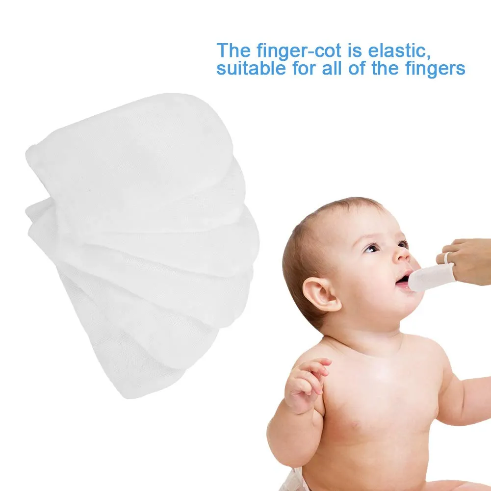 Garosa brosse à doigt bébé en coton gaze 6 pièces réutilisables