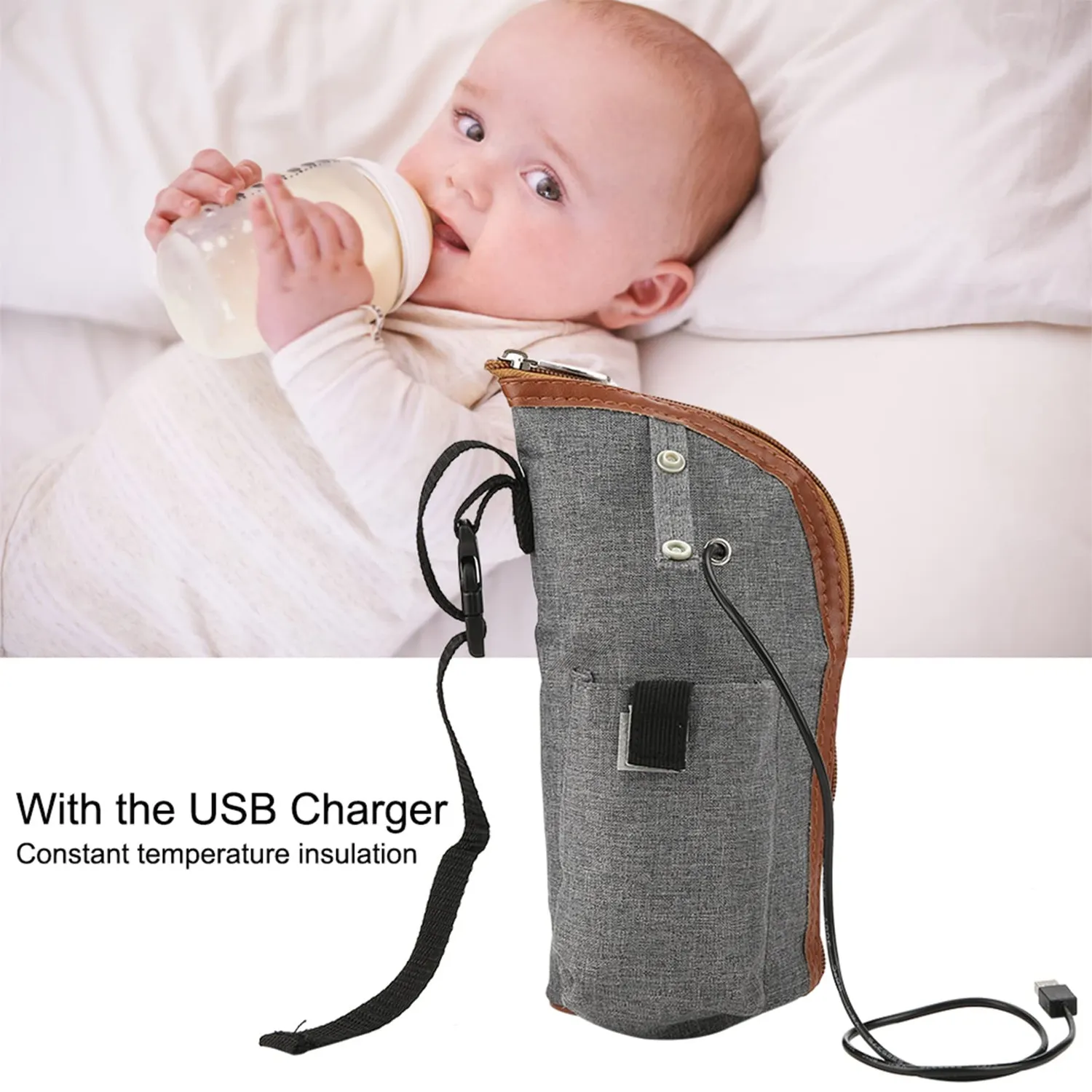 Garosa chauffe-biberon USB portable pour biberon de voyage
