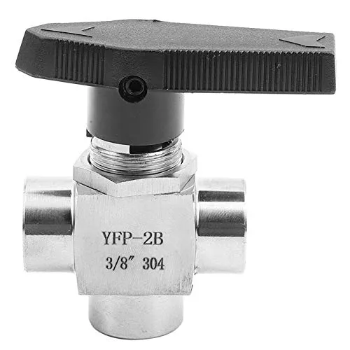 Garosa vanne sphérique 3 voies inox 304 BSPP 3/8