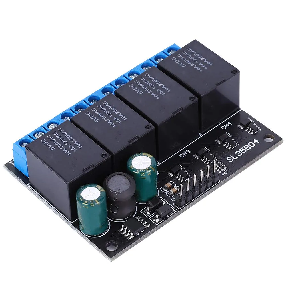 Garosa Module Relais Bistable 4 Canaux DC 6-24V 10A