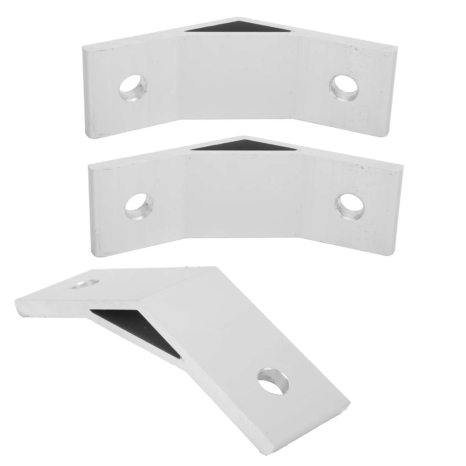 Garosa équerre 4040 à 135° pour profilé aluminium, lot de 10, argent