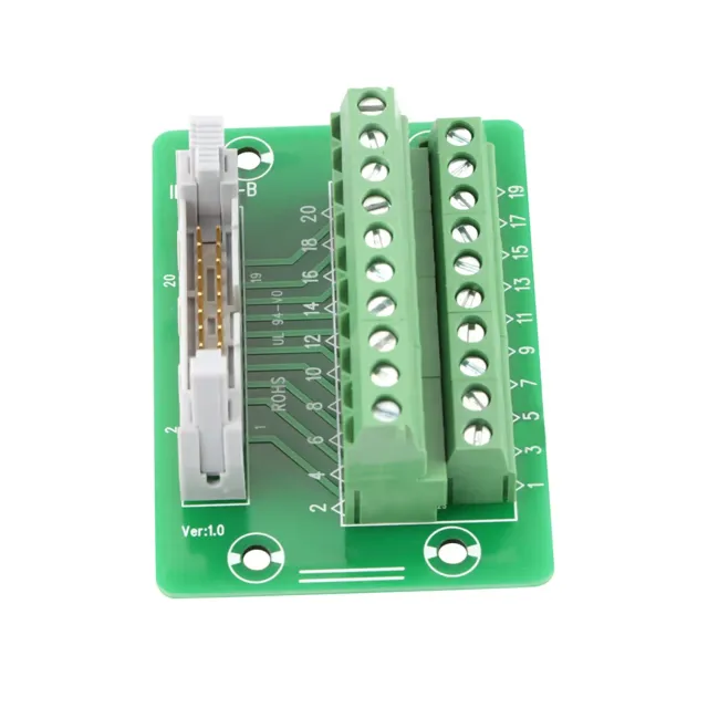 Garosa adaptateur bornier IDC20P 20 broches rail DIN vert