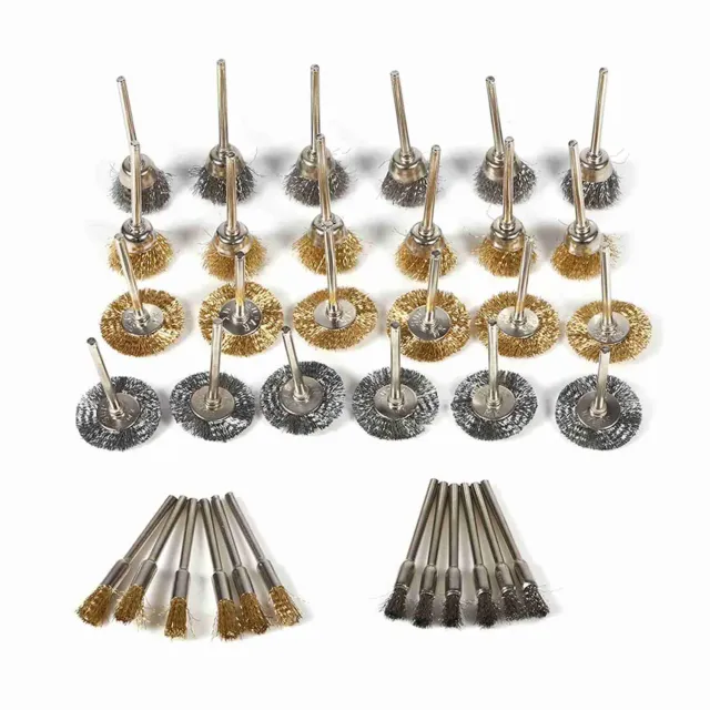 Garosa kit 36 brosses métalliques pour perceuse laiton et acier