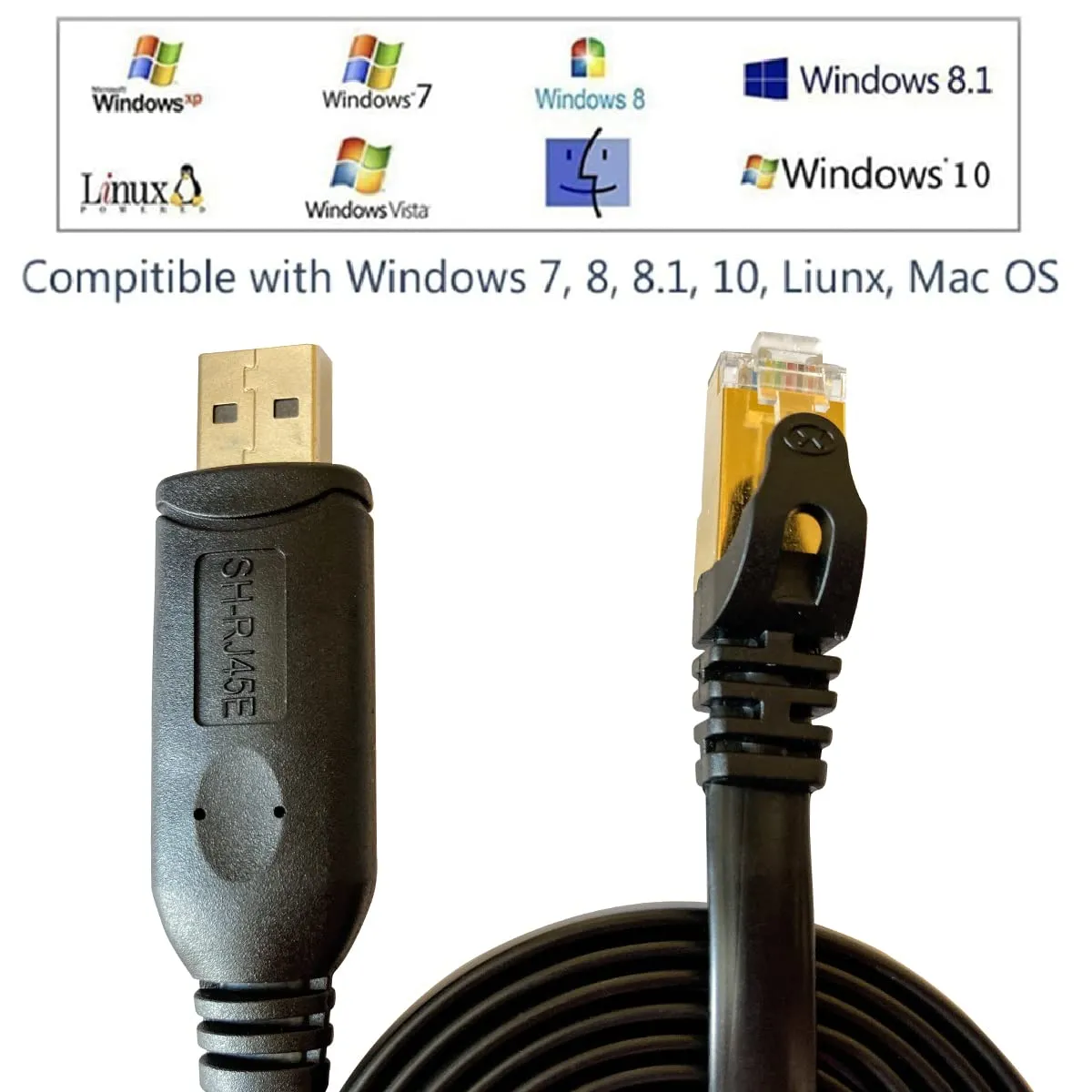 DSD TECH SH-RJ45E câble console USB RJ45 1,8 m CH340C