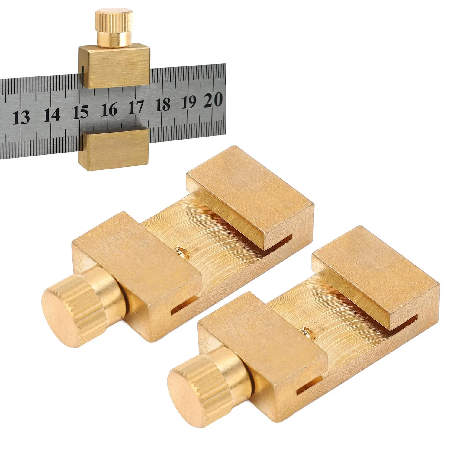 Garosa bloc de traçage en laiton pour règle, lot de 2