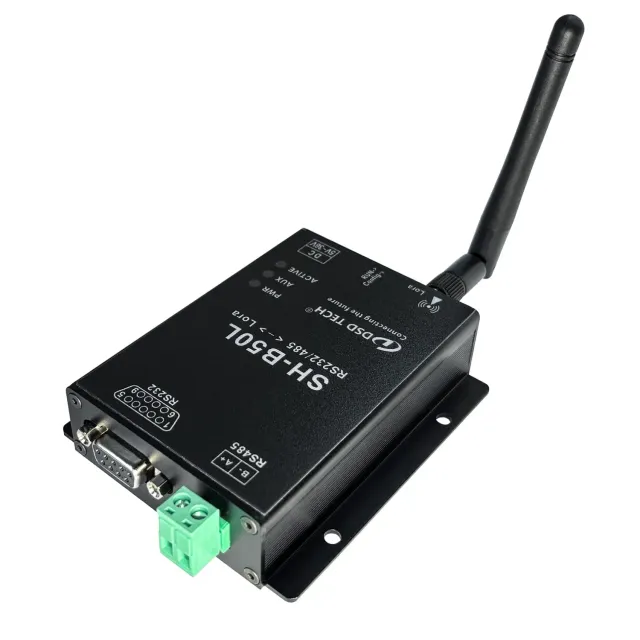 PLC Tech SH-B50L adaptateur LoRa RS485/RS232 5–24 V industriel