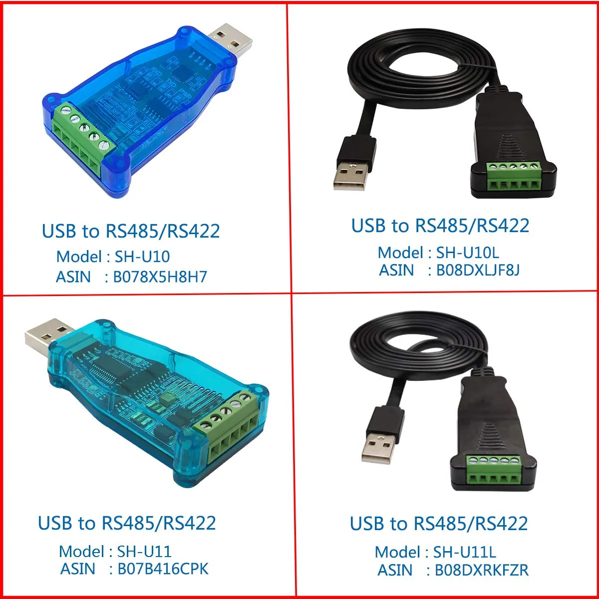DSD TECH SH-U10L câble USB vers RS485 1,5 m CP2102