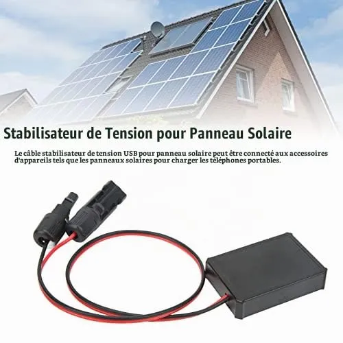 Garosa Convertisseur panneau solaire USB avec ports USB-C et DC