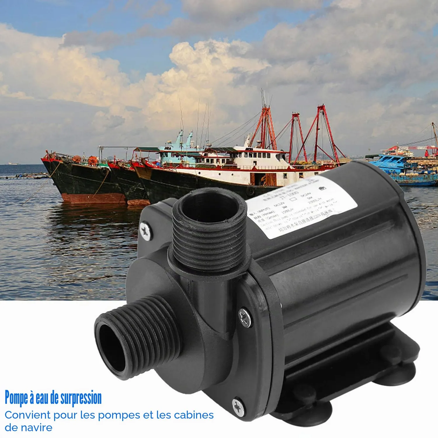 Garosa JT-1000B-24 pompe à eau 24 V 2000 l/h silencieuse