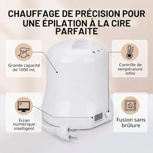 Garosa chauffe-cire électrique 200 W avec pot 800 ml