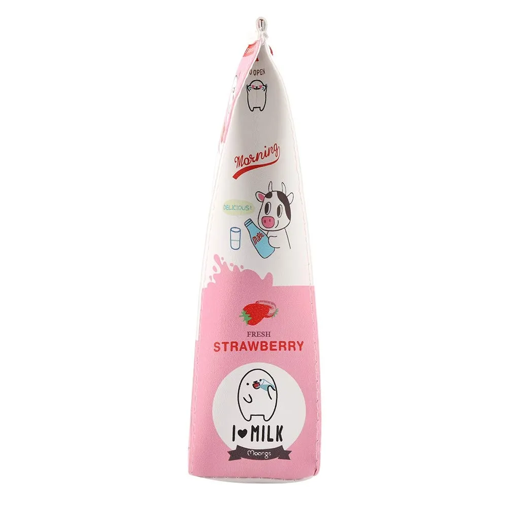 Garosa trousse à crayons 22 × 6,5 × 6 cm rose en PU