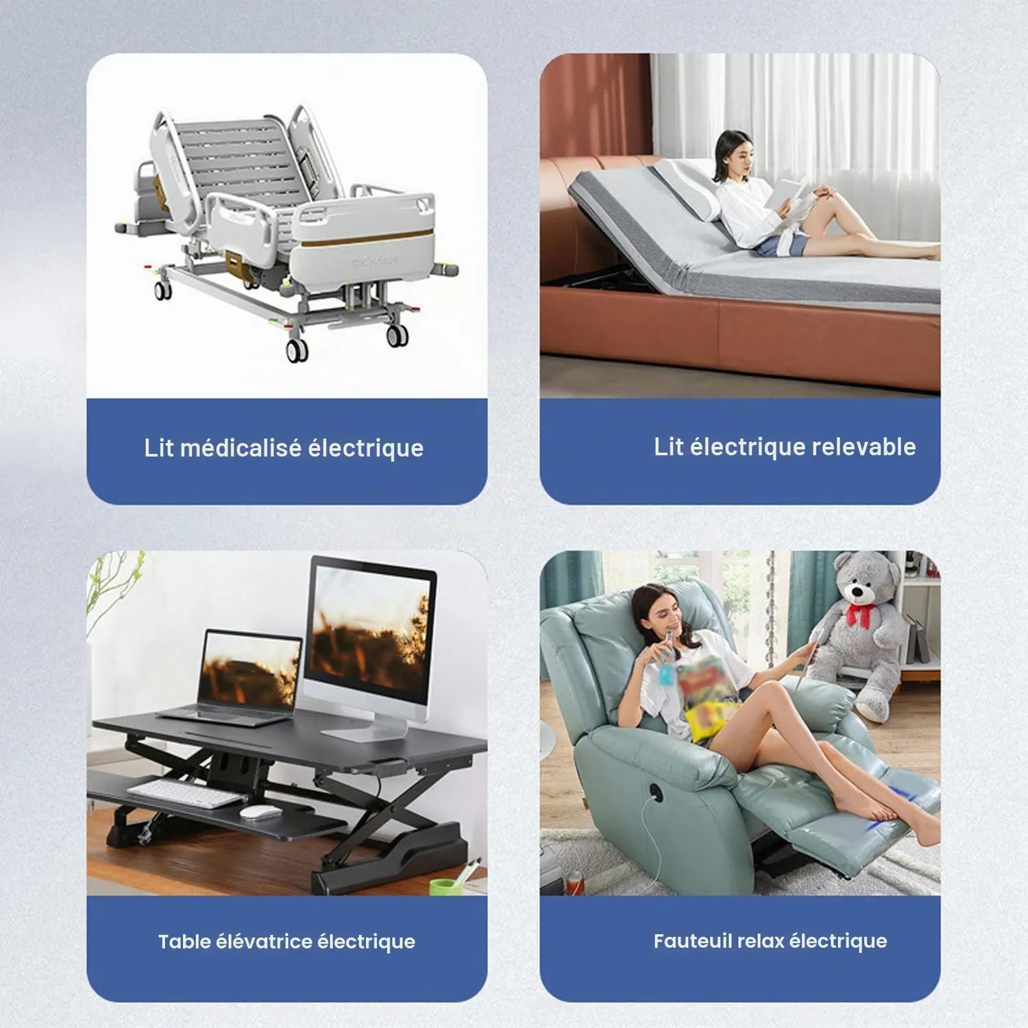 Garosa télécommande fauteuil lit électrique 8 broches IP66