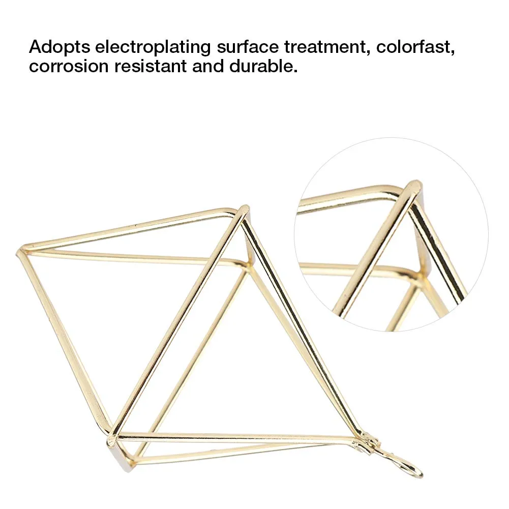 Garosa porte-plante triangle géométrique doré en fer pour plante aérienne
