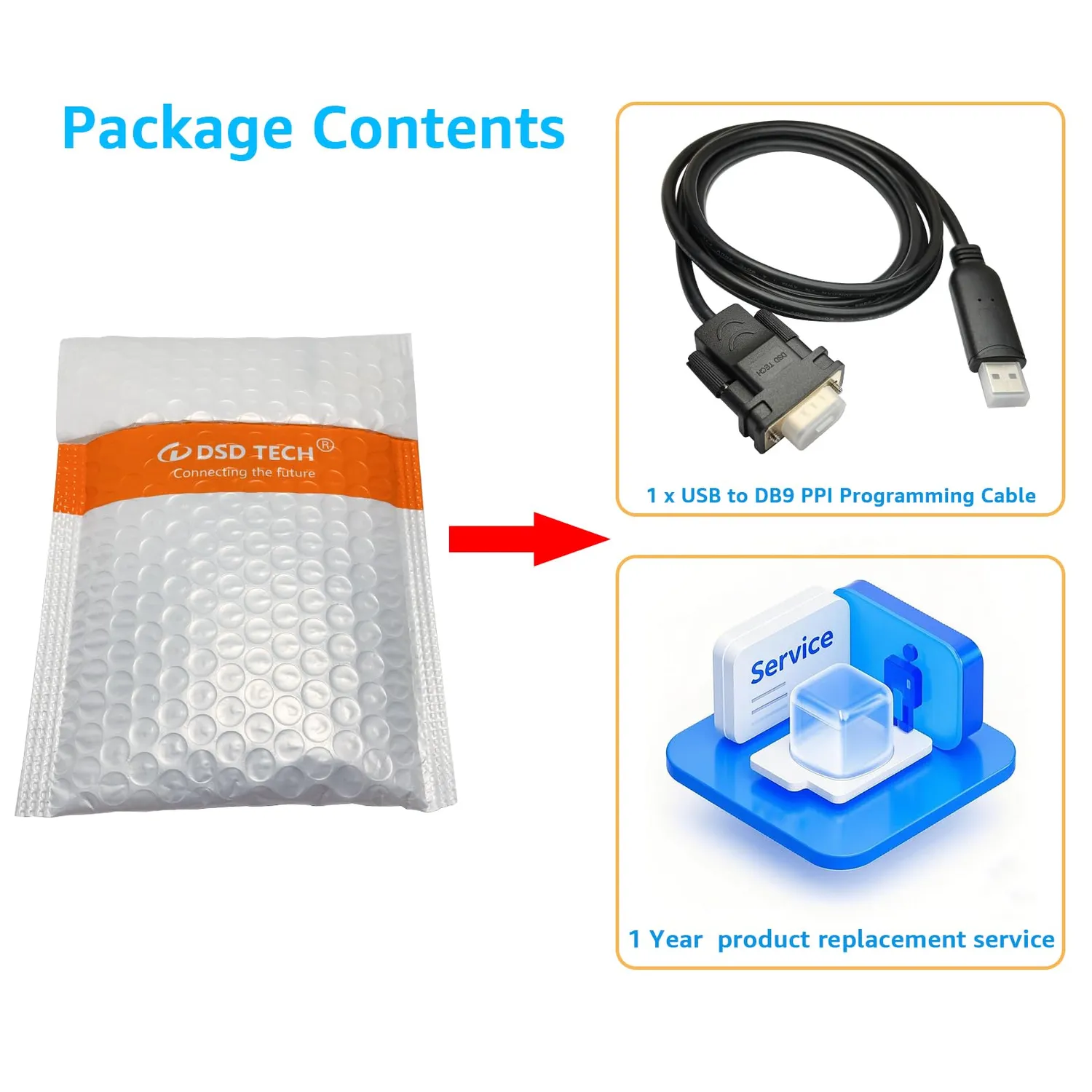 DSD TECH SH-P3A câble de programmation USB DB9 pour Siemens
