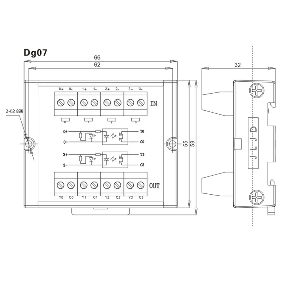 Garosa DG07 convertisseur NPN PNP 4 canaux 10-28 V isolé
