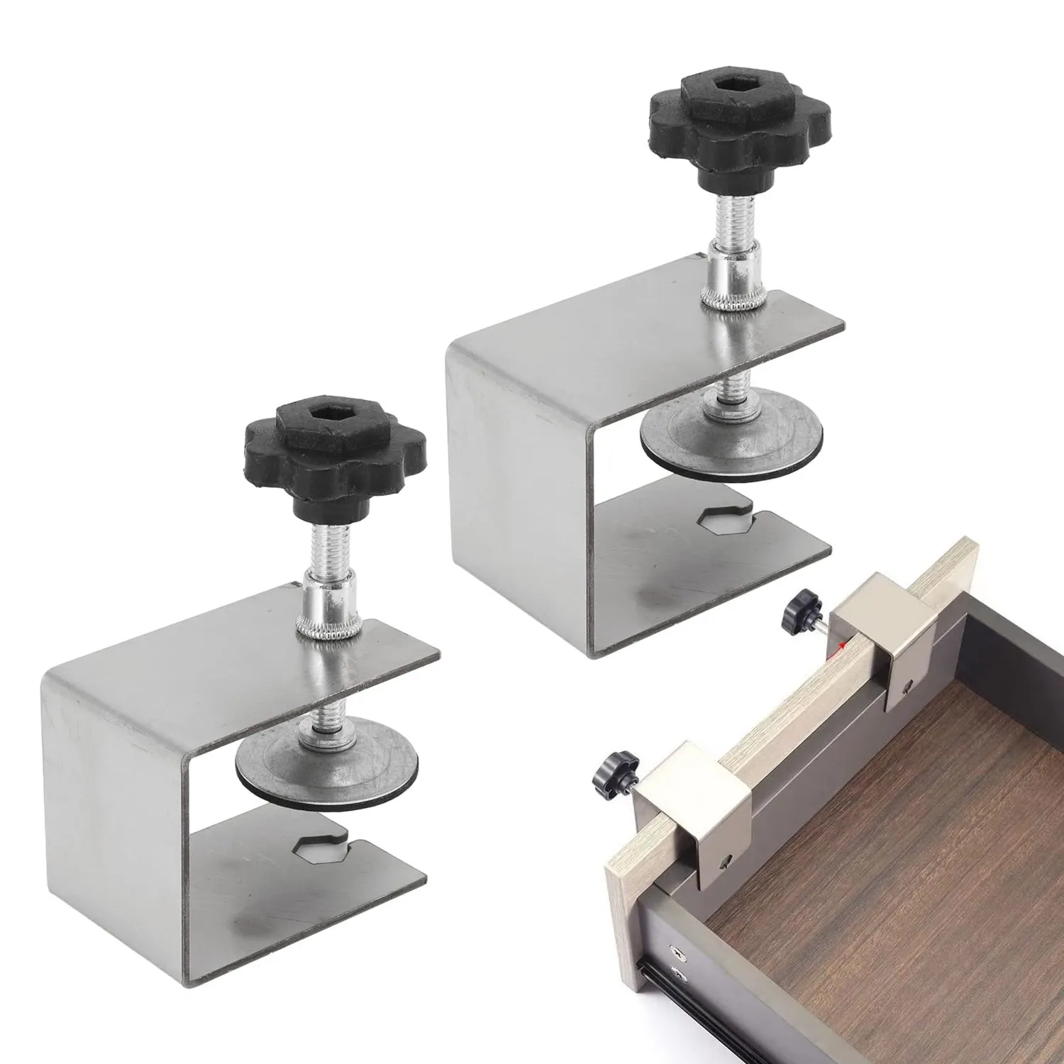 Garosa Clips fixation façade tiroir acier lot de 2