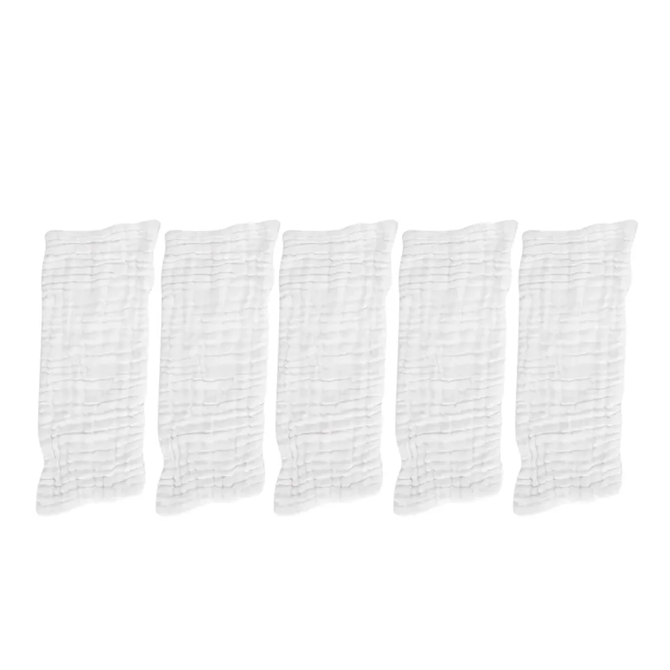 Garosa couches gaze coton bébé lavables lot 5 blanc