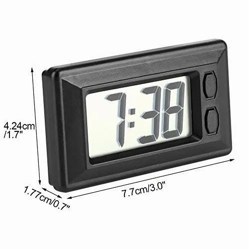 Garosa horloge numérique LCD pour voiture avec adhésif
