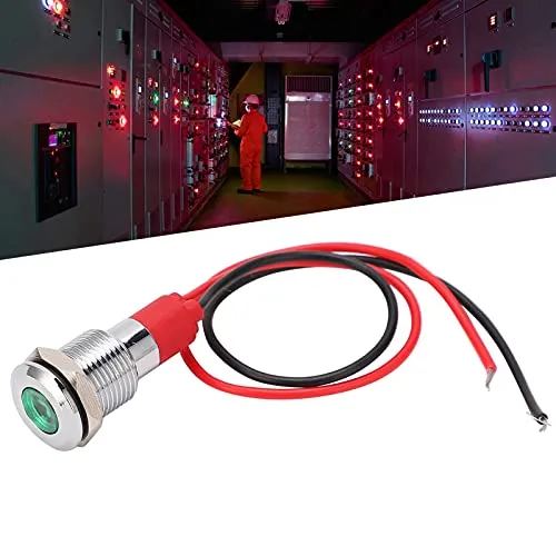 Garosa Voyant LED métallique 220 V vert étanche