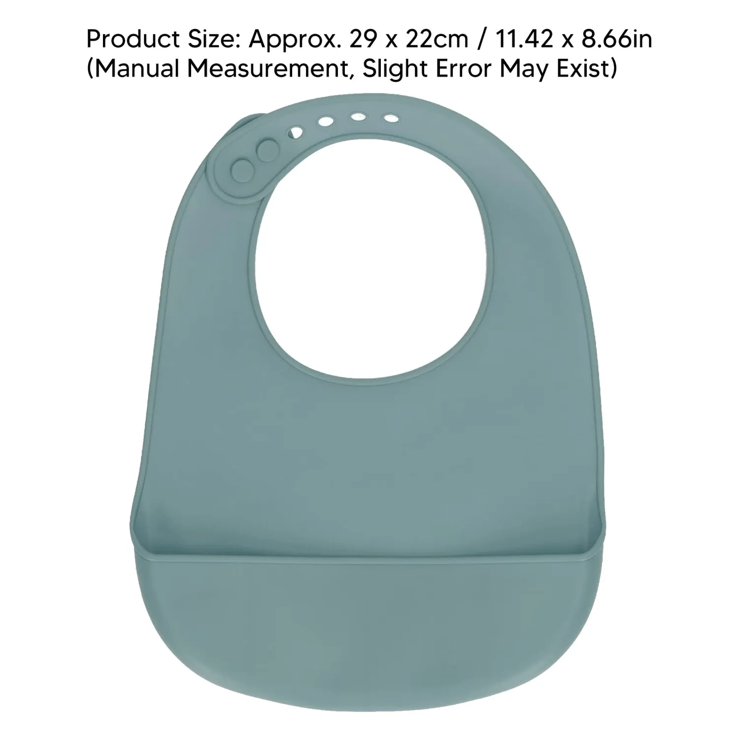 Garosa bavoir silicone vert bébé poche réglable