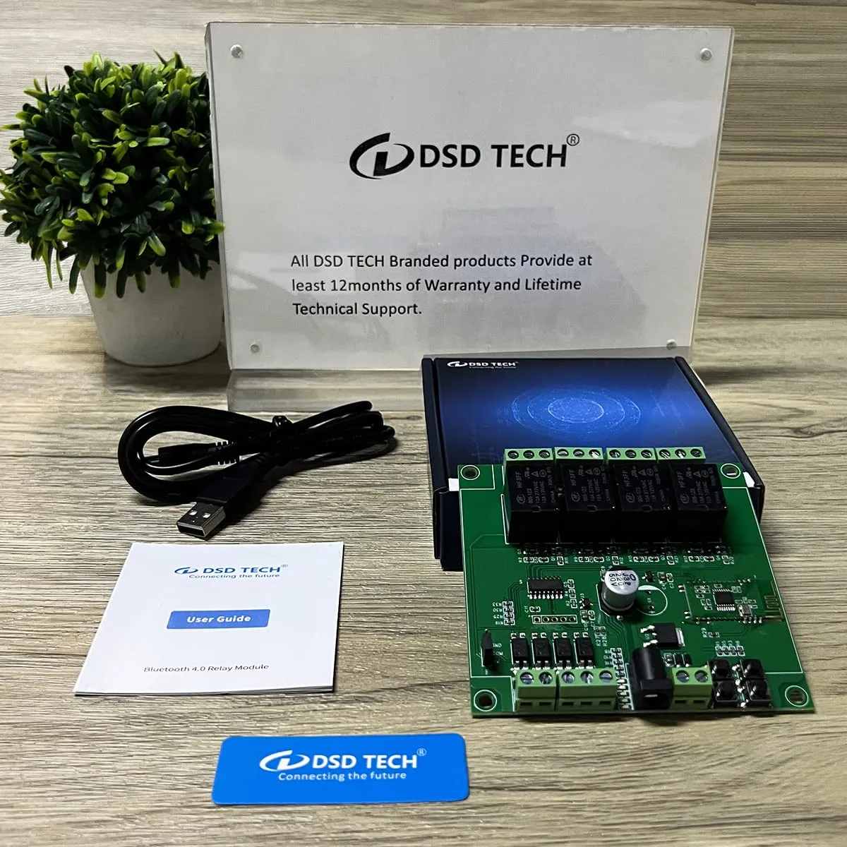 DSD TECH SH-HC-08 module relais Bluetooth 4 canaux 12 V