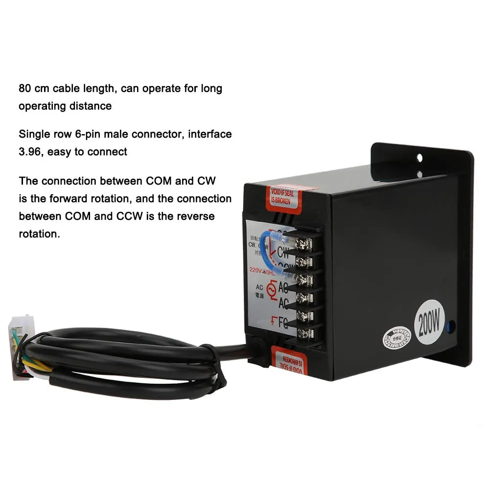 Garosa US-52 contrôleur de vitesse moteur 200 W AC 220 V