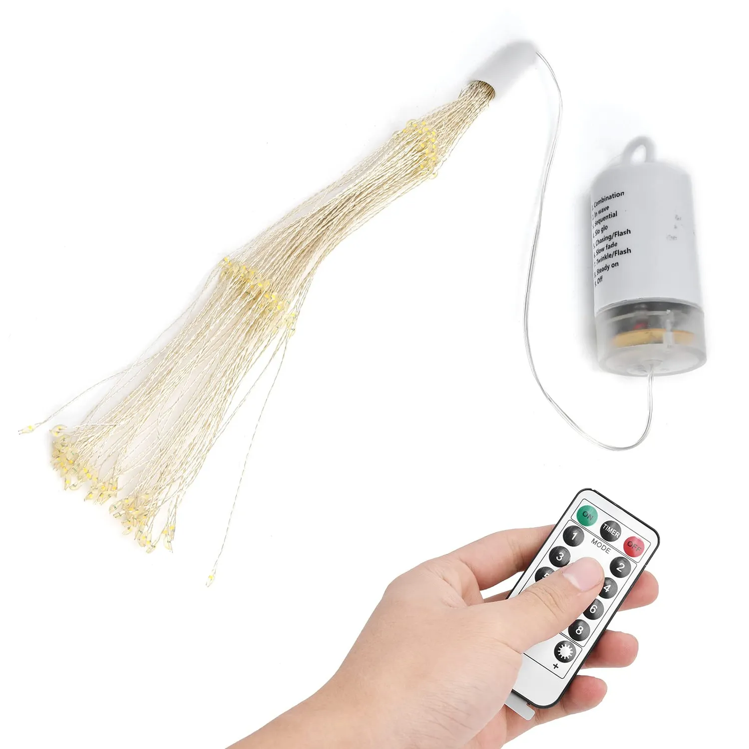 Garosa Guirlande LED feu d'artifice 180 LED télécommande