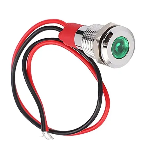 Garosa Voyant LED métallique 220 V vert étanche