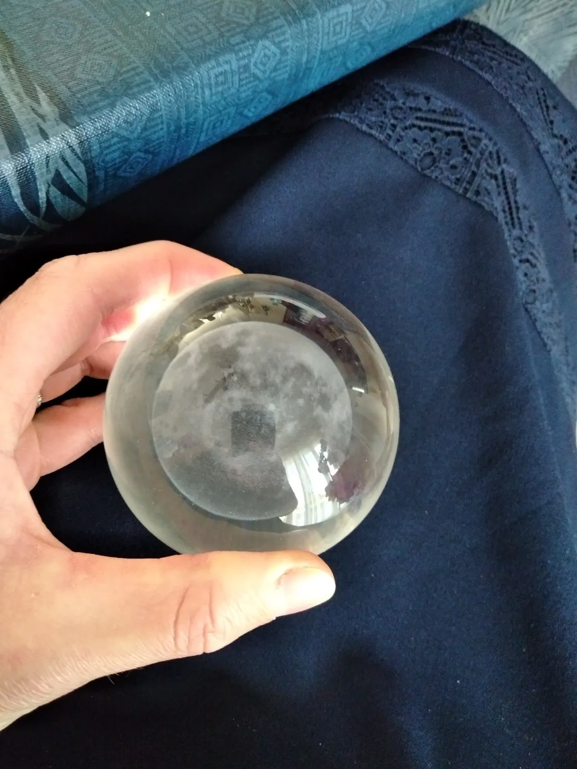 Garosa boule de cristal 3D système solaire 80 mm, base transparente