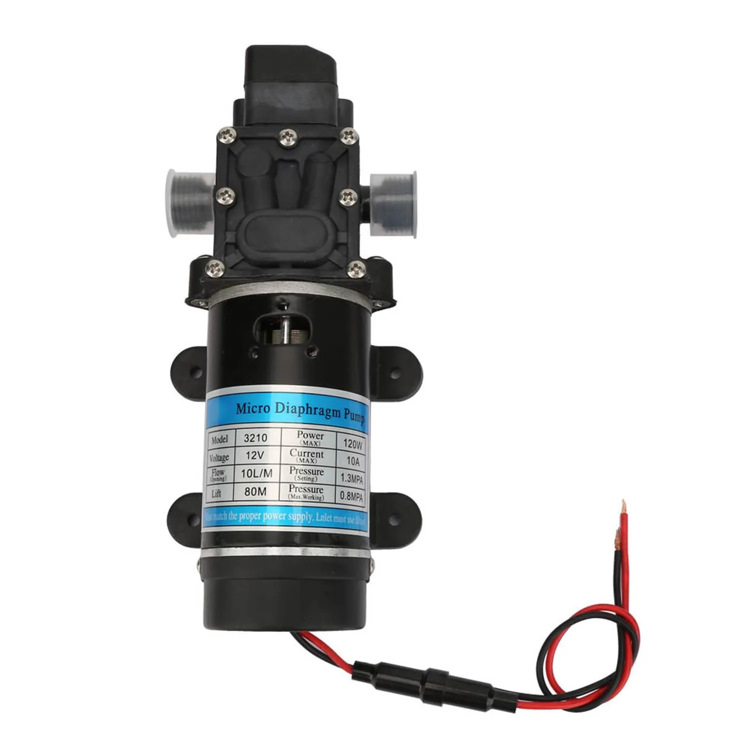 Garosa pompe à eau à diaphragme 12 V 10 L/min 120 W