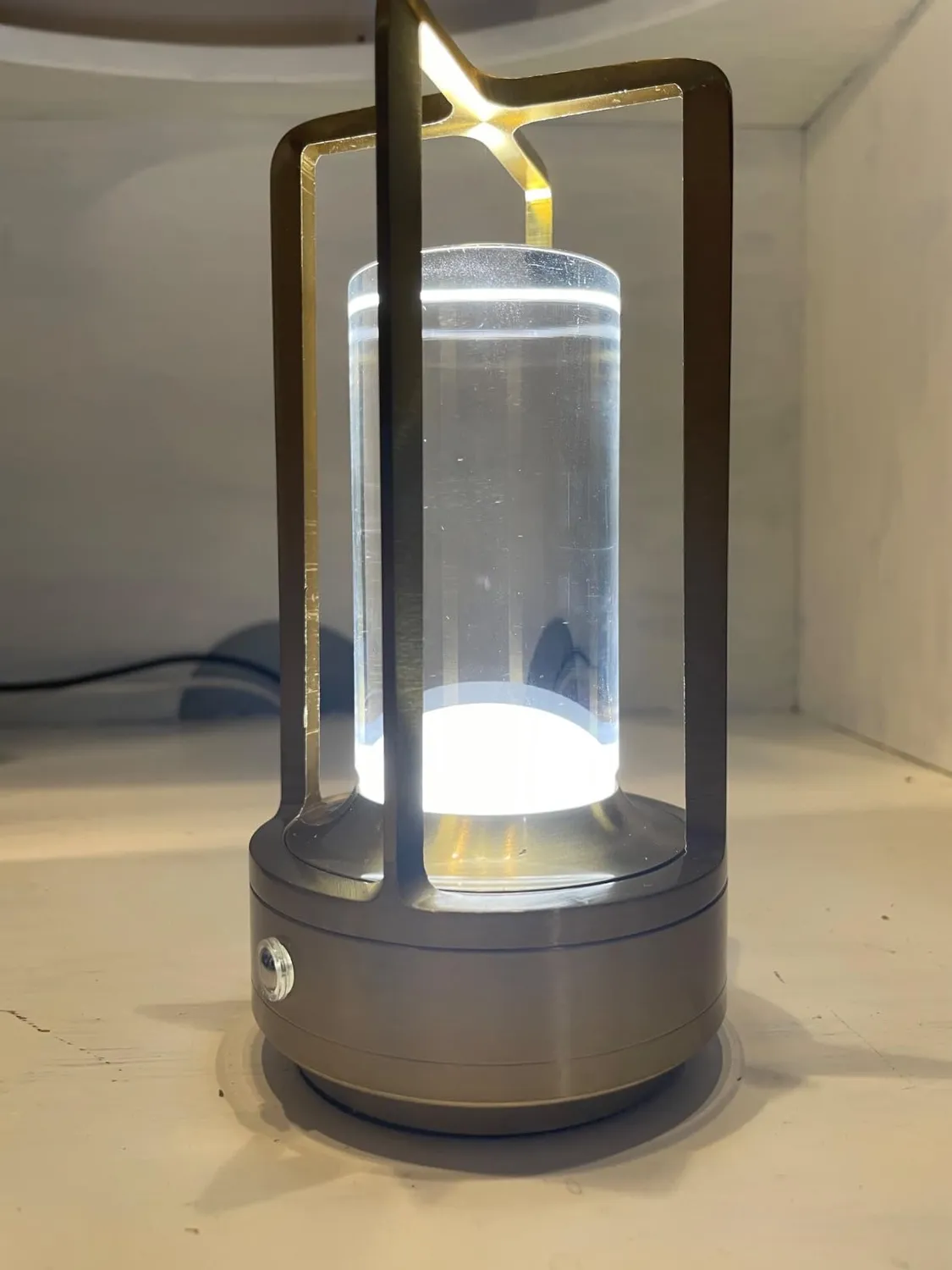 Garosa lampe de table LED tactile sans fil 3 couleurs cristal