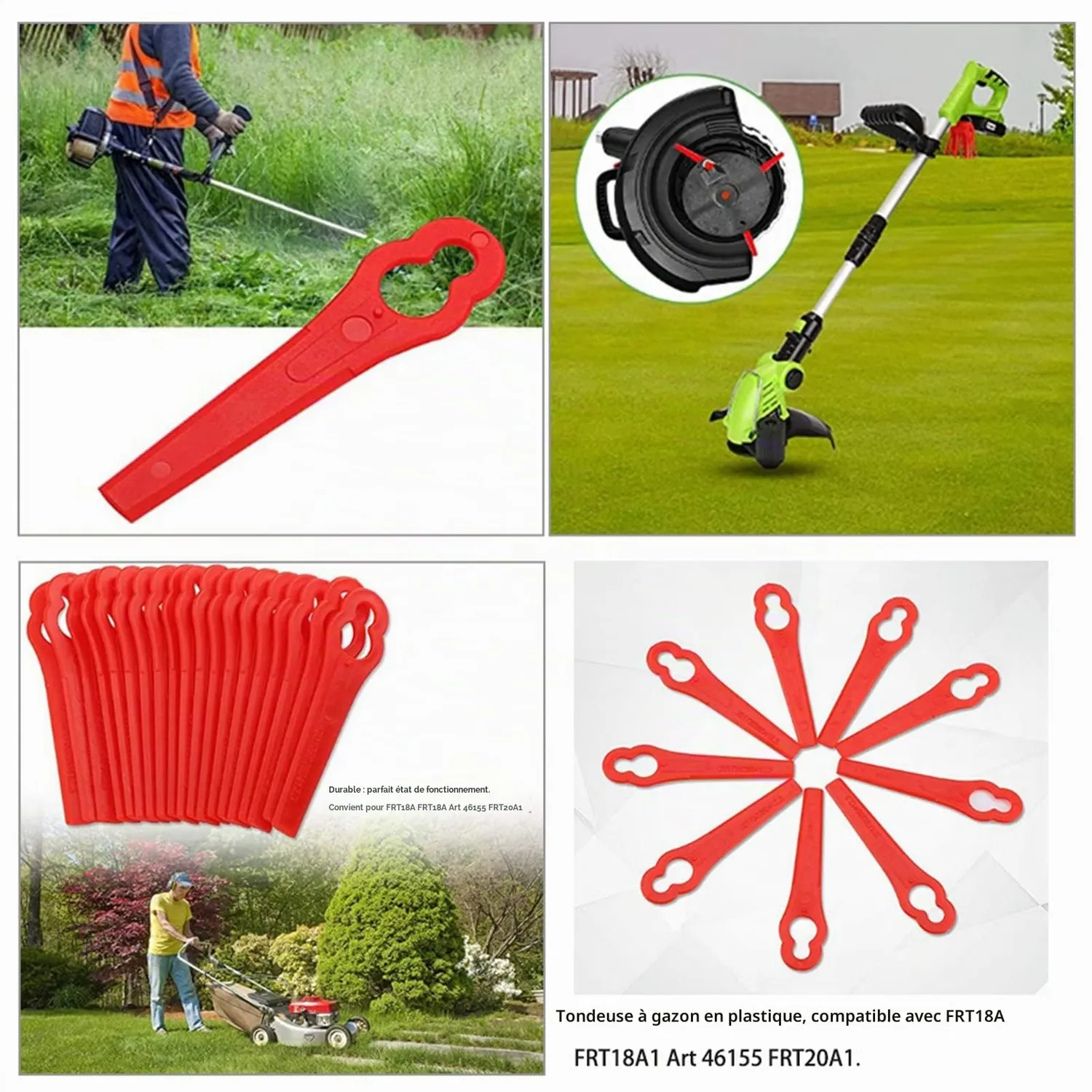Garosa FRT18A FRT18A1 FRT20A1 lames plastique 100 pièces